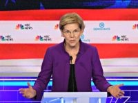 Democratic presidential hopeful US Senator from Massachusetts Elizabeth Warren speaks during the first Democratic primary debate of the 2020 presidential campaign season hosted by NBC News at the Adrienne Arsht Center for the Performing Arts in Miami, Florida, June 26, 2019. (Photo by JIM WATSON / AFP) (Photo credit should …