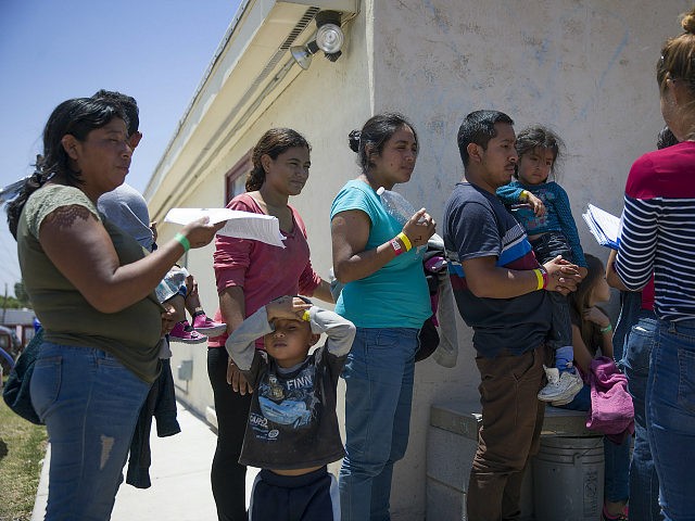 LAS CRUCES, NM - JUNE 03: Migrants mostly from Honduras, El Salvador, Venezuela, Guatemala and Brazil arrive at the El Calvario Methodist Church that is housing migrants who are seeking asylum, after they were released by the U.S. Immigration and Customs Enforcement on June 3, 2019 in Las Cruces, New …