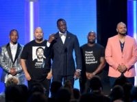 LOS ANGELES, CALIFORNIA - JUNE 23: (L-R) Korey Wise, Raymond Santana Jr., Yusef Salaam, Antron McCray, and Kevin Richardson of the "Central Park Five" speak onstage at the 2019 BET Awards on June 23, 2019 in Los Angeles, California. (Photo by Kevin Winter/Getty Images)