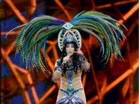 LAS VEGAS, NV - MAY 25: Singer Cher performs at the MGM Grand Garden Arena during her Dressed to Kill tour on May 25, 2014 in Las Vegas, Nevada. (Photo by Ethan Miller/Getty Images)