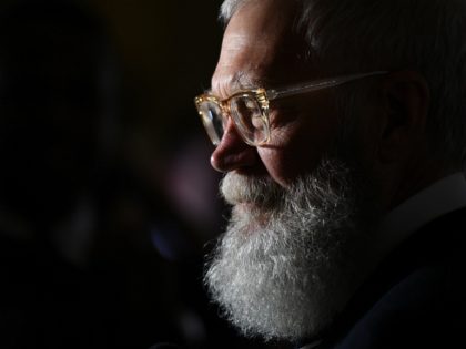 Honoree David Letterman does an interview at the 20th Annual Mark Twain Prize for American