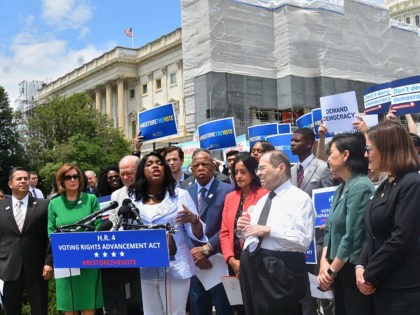 House Democrats held a press conference on Tuesday at the Capitol to support the Voting Rights Advancement Act.