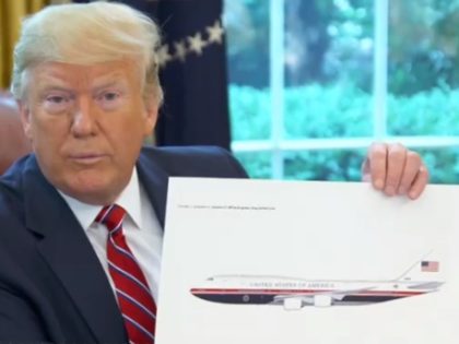 President Donald Trump unveiled a new paint scheme for Air Force One, replacing the existing white, blue, and gold paint scheme with a red, white, and blue design.