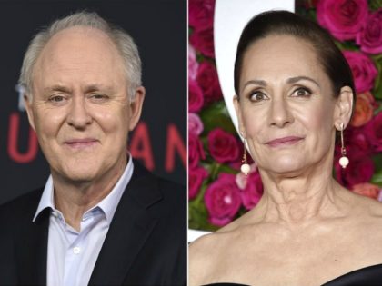 This combination photo shows John Lithgow at the world premiere of "The Accountant&qu