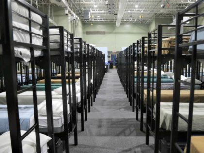 Dormitory beds for migrant children at the Homestead "temporary influx facility"