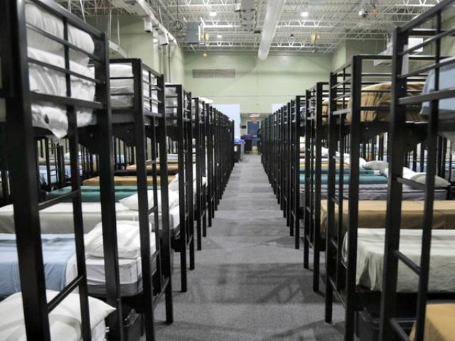 Dormitory beds for migrant children at the Homestead "temporary influx facility" outside of Miami. U.S. Department of Health and Human Services