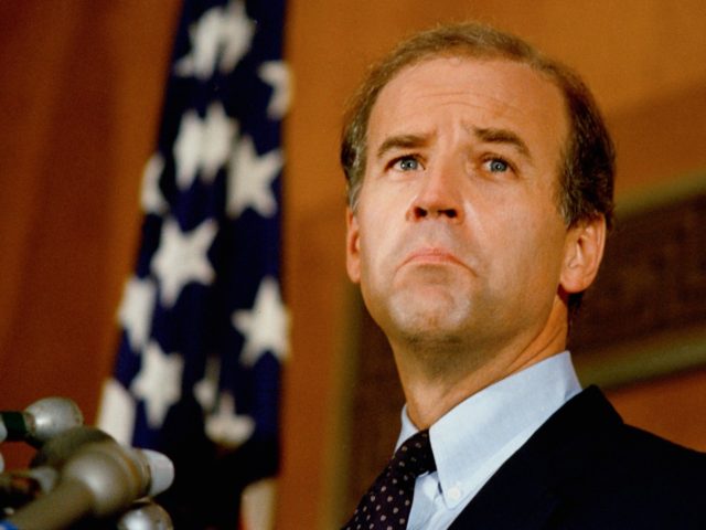Sen. Joe Biden (D-Del.) is shown, Sept. 1987. (AP Photo)