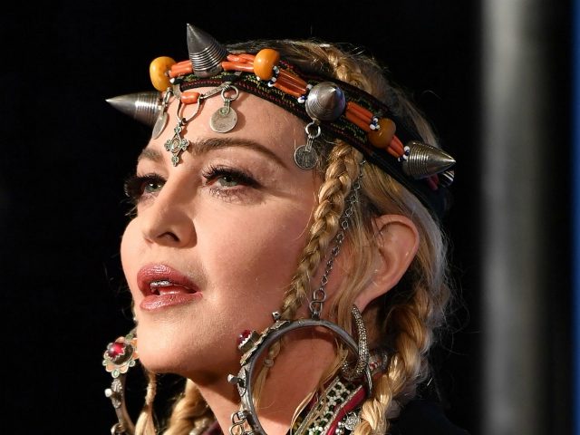 Madonna poses in the press room at the 2018 MTV Video Music Awards at Radio City Music Hal