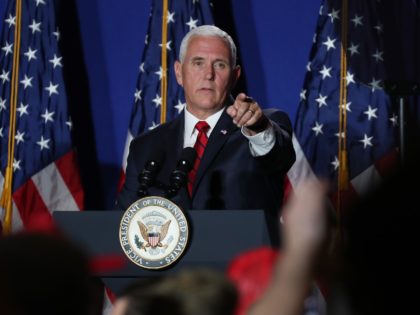 MIAMI, FLORIDA - JUNE 25: US Vice President Mike Pence speaks during the Donald J. Trump for President Latino Coalition Rollout at the DoubleTree by Hilton Hotel Miami Airport & Convention Center on June 25, 2019 in Miami, Florida. The Trump campaign is making an effort to engage Latino voters …