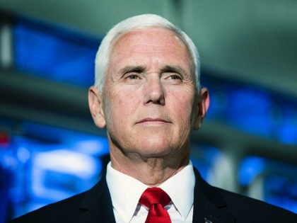 Vice President Mike Pence speaks with members of the media at JLS Automation in York, Pa.,