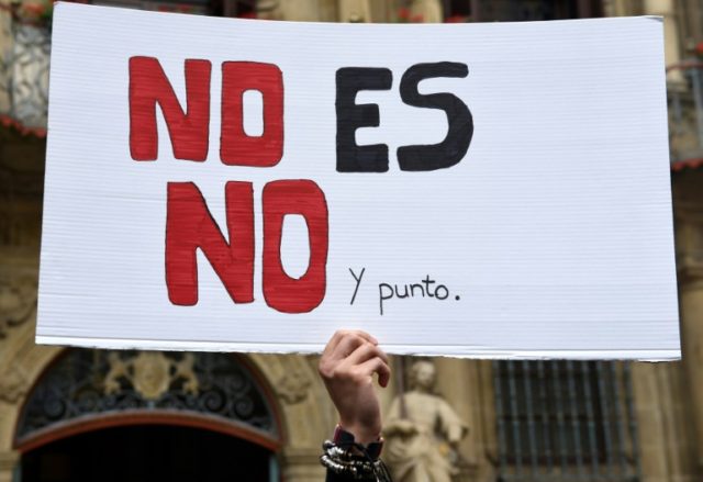 'No means no': Protests have been staged in Spain against the acquittal of five men accused of gang raping an 18-year-old woman Spain's infamous sexual abuse case draws to a close