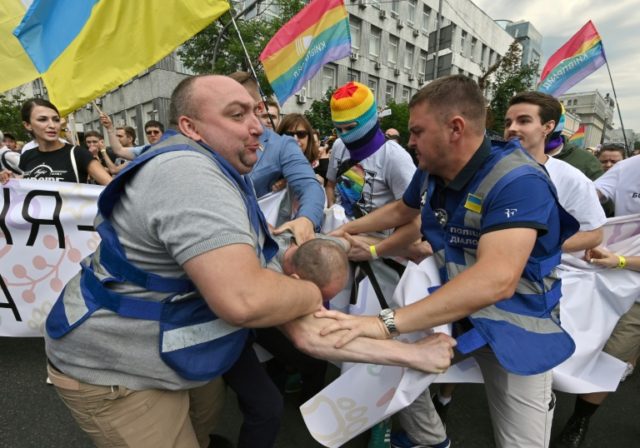 War veterans join biggest gay pride march in Ukraine