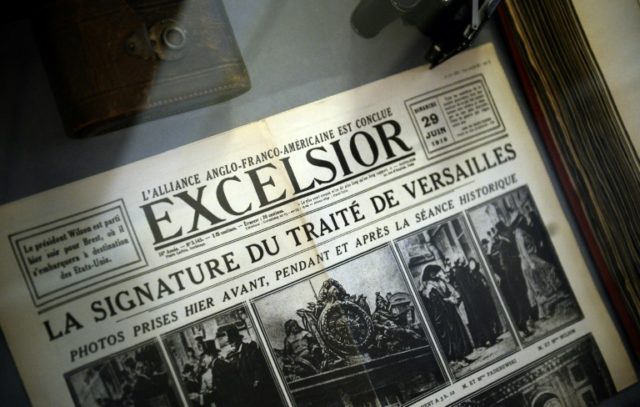 100 years since the Treaty of Versailles that ended World War I