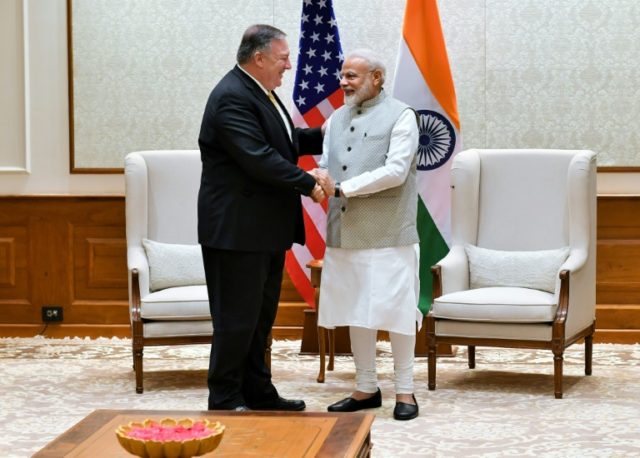 Pompeo holds talks in 'tariff king' India