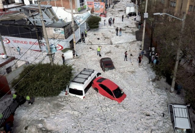 Freak hail storm strikes Mexican city of Guadalajara