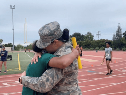 Emotional footage shows Jada McGee, 13, being brought to tears by the surprise that followed her running the anchor leg of her school's 4x100 meter relay race