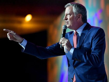 NEW ORLEANS, LOUISIANA - JULY 06: Mayor of New York City Bill de Blasio speaks on stage at 2019 ESSENCE Festival Presented By Coca-Cola at Ernest N. Morial Convention Center on July 06, 2019 in New Orleans, Louisiana. (Photo by Paras Griffin/Getty Images for ESSENCE)