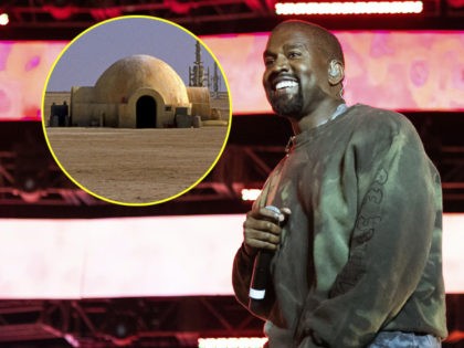 Kanye West performs with Kid Cudi at the Coachella Music & Arts Festival at the Empire