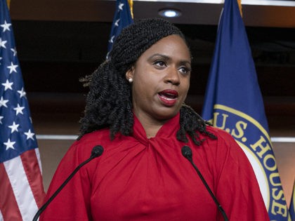 From left, Rep. Ayanna Pressley, D-Mass., Rep. Ilhan Omar, D-Minn., Rep. Alexandria Ocasio