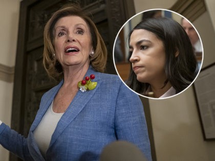 Speaker of the House Nancy Pelosi, D-Calif., arrives for a closed-door meeting with freshman Rep. Alexandria Ocasio-Cortez, D-N.Y., at the Capitol in Washington, Friday, July 26, 2019. Ocasio-Cortez recently criticized Pelosi, saying she felt Pelosi had been "outright disrespectful" by "singling out of newly elected women of color" for criticism. …