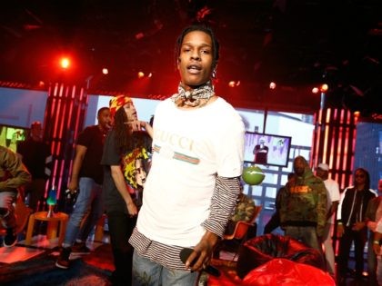 NEW YORK, NY - SEPTEMBER 30: A$AP Rocky and A$AP Mob perform at MTV Studios on September 3