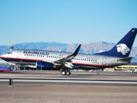 AeroMexico plane taking off