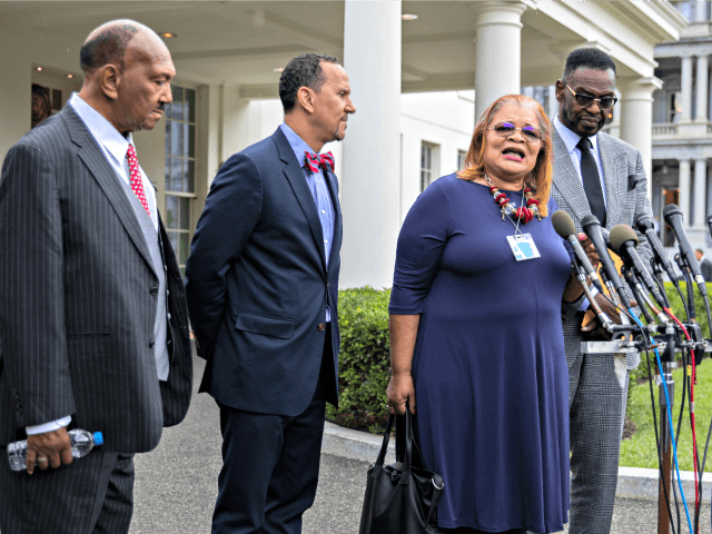 Alveda King, second from right, niece of civil rights leader Martin Luther King Jr. togeth