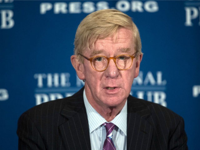 Libertarian Party vice presidential candidate William Weld speaks at a National Press Club