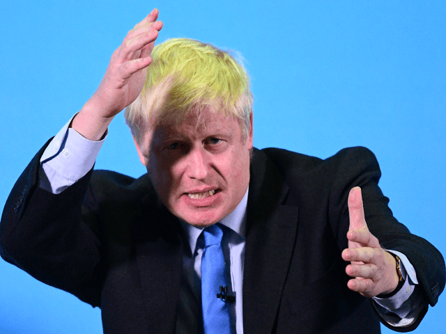 Boris Johnson addresses Conservative Party members during a hustings on …