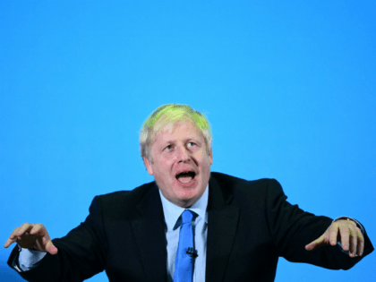 COLCHESTER, ENGLAND - JULY 13: Boris Johnson addresses Conservative Party members during a hustings on July 13, 2019 in Colchester, England. The race between Boris Johnson and Jeremy Hunt to find the next leader of the Conservative Party and Prime Minister is now entering it's final stages. (Photo by Leon …