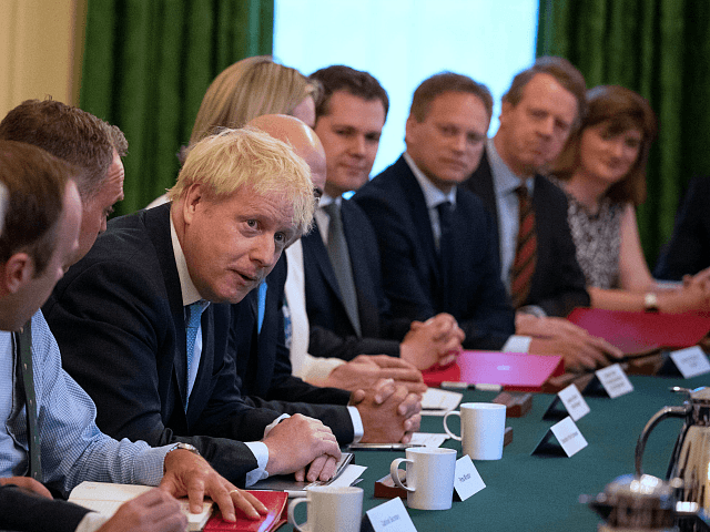 (L-R) Britain's Education Secretary Gavin Williamson, Britain's International Trade Secret