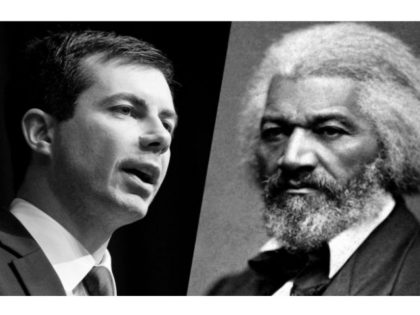 Democratic presidential candidate Pete Buttigieg and civil rights leader Frederick Douglass. (Photos: Don Emmert/AFP/Getty Images, National Archives and Records Administration) More