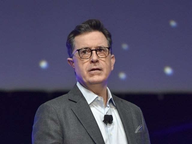 Stephen Colbert moderates the "Star Wars: The Rise Of Skywalker" panel on day 1 of the Star Wars Celebration at Wintrust Arena on Friday, April 12, 2019, in Chicago. (Photo by Rob Grabowski/Invision/AP)