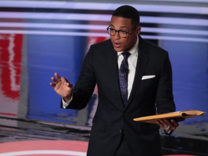 DETROIT, MICHIGAN - JULY 31: CNN moderator Don Lemon speaks to the crowd attending the Democratic Presidential Debate at the Fox Theatre July 31, 2019 in Detroit, Michigan. 20 Democratic presidential candidates were split into two groups of 10 to take part in the debate sponsored by CNN held over …