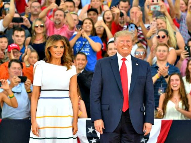 Donald and Melania Trump Salute to America