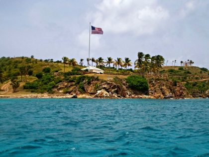 This Tuesday, July 9, 2019 photo shows a view of Little St. James Island, in the U. S. Vir