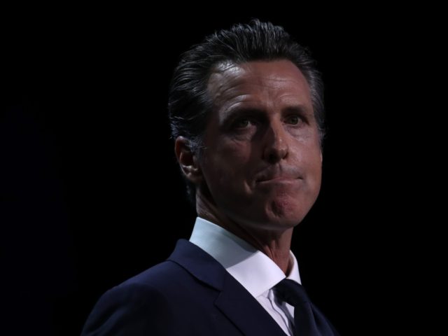 SAN FRANCISCO, CALIFORNIA - JUNE 01: California Gov. Gavin Newsom speaks during the California Democrats 2019 State Convention at the Moscone Center on June 01, 2019 in San Francisco, California. Several Democratic presidential hopefuls are speaking at the California Democratic Convention that runs through Sunday. (Photo by Justin Sullivan/Getty Images)