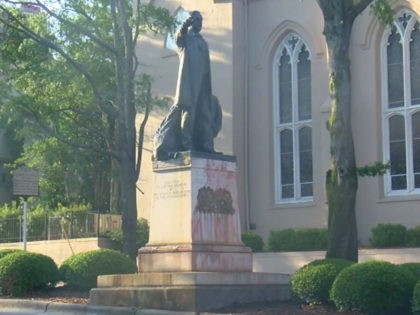 Confederate monument of George Davis was one of two statues vandalized in the early morning hours of July 4, 2019, in North Carolina.