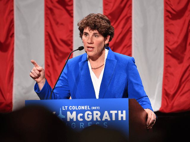 Amy McGrath address supporters after her loss during her Election Night Event at the EKU C