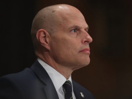WASHINGTON, DC - NOVEMBER 15: Ronald D. Vitiello, nominee to be assistant Homeland Security secretary for Immigration and Customs Enforcement, testifies at a hearing held by the Senate Homeland Security and Governmental Affairs Committee November 15, 2018 in Washington, DC. The committee met to hear testimony regarding Vitiello’s nomination. (Photo …