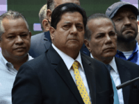 The vice-president of the Venezuelan National Assembly, Edgar Zambrano, is seen in Caracas on March 27, 2019. - Edgar Zambrano, a senior leader of the opposition-dominated National Assembly, was detained by Venezuelan intelligence agents on May 8, 2019, in the first arrest of a lawmaker since the failed uprising against …