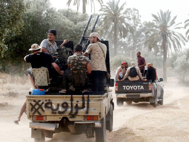 Fighters loyal to the Libyan internationally-recognised Government of National Accord (GNA