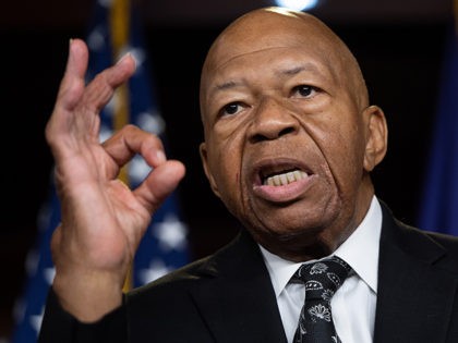 Representative Elijah Cummings (D-MD), Chairman of the House Oversight and Reform Committee, speaks during a press conference on Capitol Hill in Washington, DC, June 11, 2019, following a House vote to allow committees to enforce their subpoenas through the Judicial system. (Photo by SAUL LOEB / AFP) (Photo credit should …