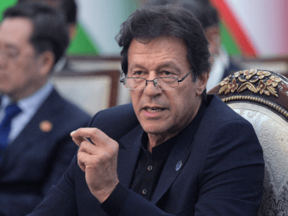 Pakistani Prime Minister Imran Khan attends a meeting of the Shanghai Cooperation Organisation (SCO) Council of Heads of State in Bishkek on June 14, 2019. (Photo by Alexey DRUZHININ / SPUTNIK / AFP) (Photo credit should read ALEXEY DRUZHININ/AFP/Getty Images)