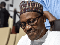 Nigerian president Muhammadu Buhari looks on during the African Union summit at the palais des Congres in Niamey, on July 7, 2019. - Heads of state meet for an African Union (AU) two-day summit in Niger. (Photo by ISSOUF SANOGO / AFP) (Photo credit should read ISSOUF SANOGO/AFP/Getty Images)