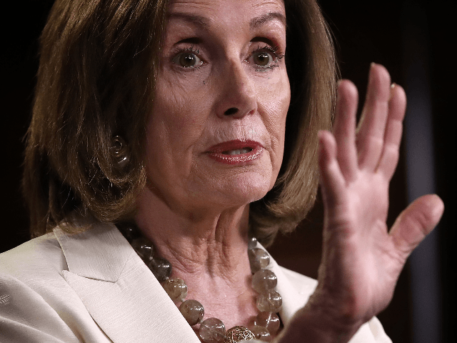 Speaker of the House Nancy Pelosi (D-CA) answers questions during a press conference at th