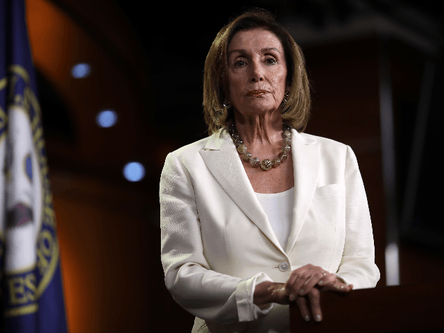 Speaker of the House Nancy Pelosi (D-CA) answers questions during a press conference at the U.S. Capitol on July 11, 2019 in Washington, DC. Pelosi answered a range of questions including comments on a recent flap with Rep. Alexandria Ocasio-Cortez and more progressive members of the House Democratic caucus. (Photo …
