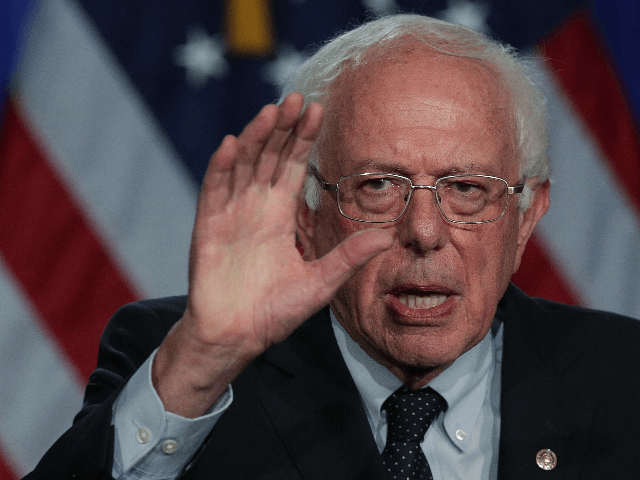 Democratic presidential candidate U.S. Sen. Bernie Sanders (I-VT) gives his Medicare for A