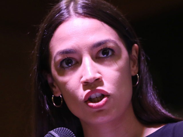 NEW YORK, NEW YORK - JULY 20: Rep. Alexandria Ocasio-Cortez holds an immigration Town Hall In Queens on July 20, 2019 in New York City. Ocasio-Cortez (D-NY) and the three other progressive freshmen in the House have become the focus of attacks from Donald Trump in recent days. (Photo by …