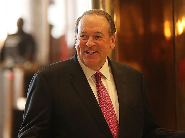 NEW YORK, NY - NOVEMBER 18: Arkansas Governor Mike Huckabee arrives at Trump Tower on November 18, 2016 in New York City. it has been rumored than Huckabee is President-elect Donald Trump's pick for ambassador to Israel. Trump and his transition team are in the process of filling cabinet and …